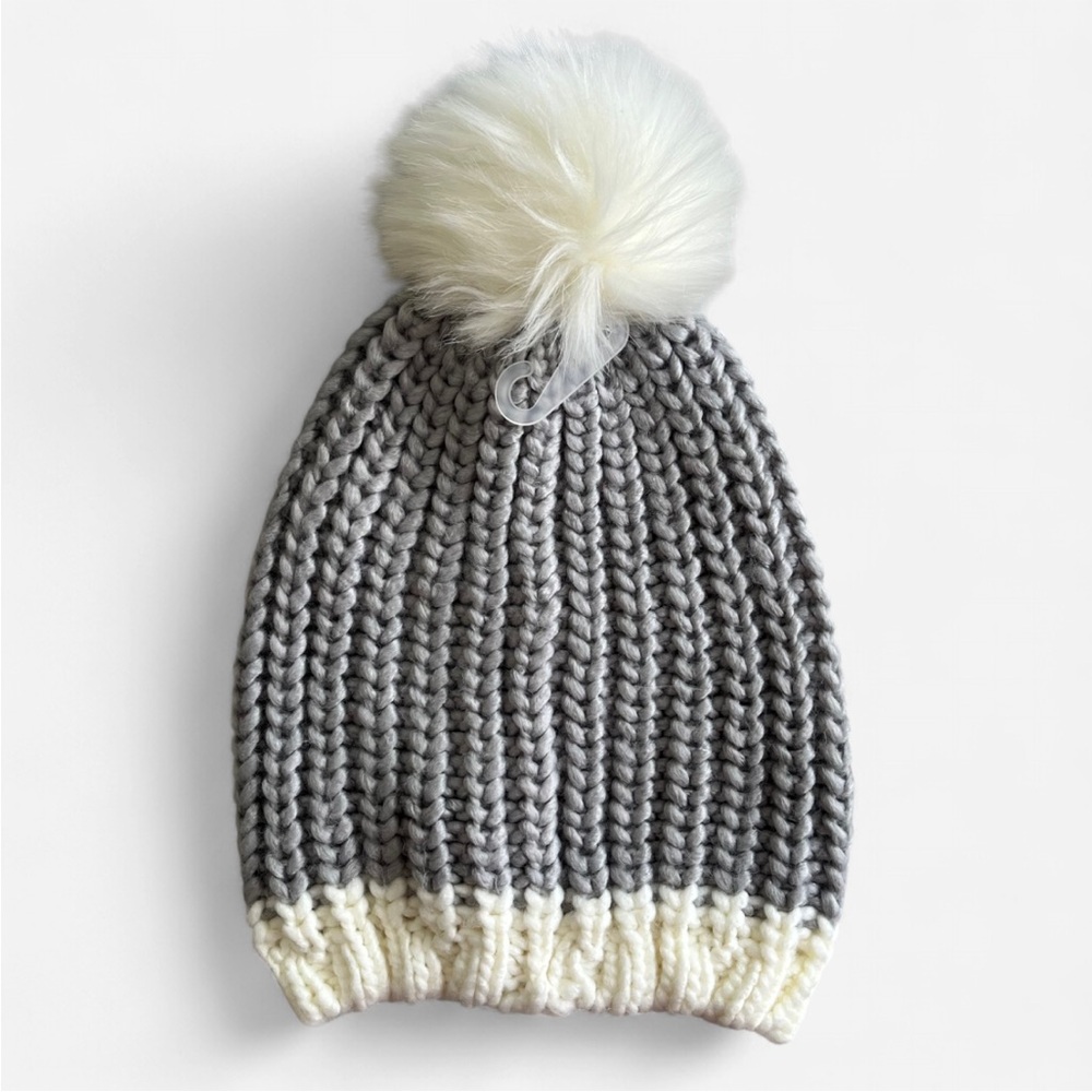 NWT Loft Knit Beanie with Pom Pom